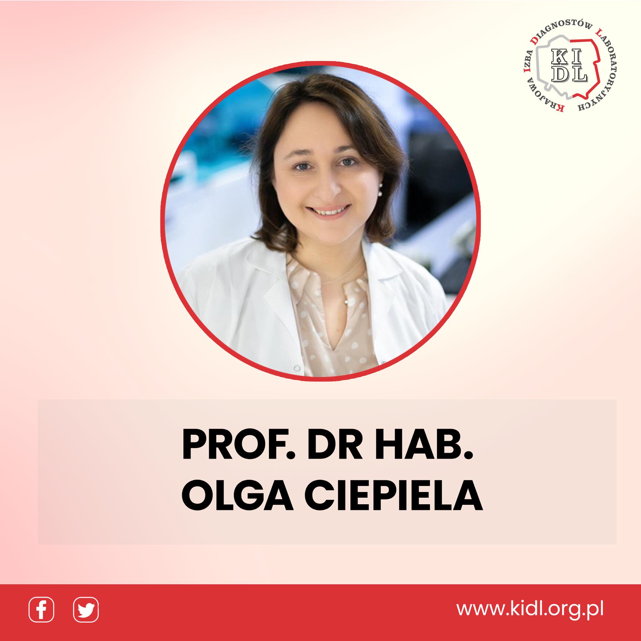 4 sierpnia br. Prezydent RP podjął decyzję o nadaniu tytułu profesora nauk medycznych i nauk o zdrowiu w dyscyplinie nauki medyczne dr hab. Oldze Ciepieli.