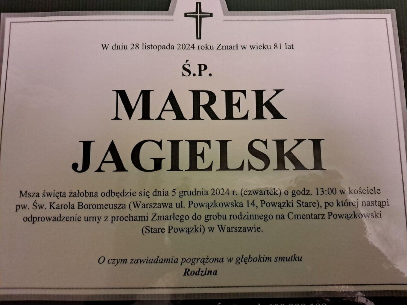 Z wielkim smutkiem informujemy, że odszedł od nas prof. dr hab. Marek Jagielski – wybitny mikrobiolog, nauczyciel i mentor wielu pokoleń diagnostów laboratoryjnych oraz jeden z założycieli i organizatorów samorządu Krajowej Izby Diagnostów Laboratoryjnych.