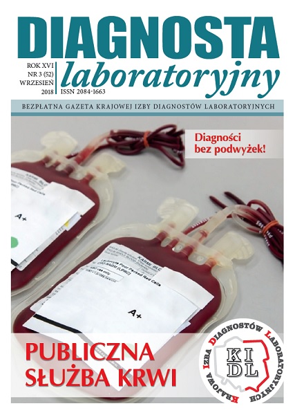 Diagnosta Laboratoryjny -  Rok XV, numer 3 (52), wrzesień 2018